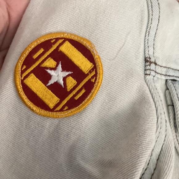 Carmar Pure Denim Light Wash Distressed Patch Jacket🤍🤍🤍 - Picture 6 of 15